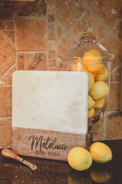 Personalized Cutting Board, Name and Heart Engraving – Giftstoengrave