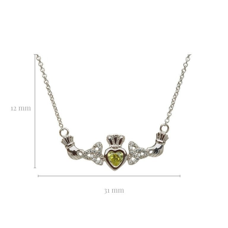 1 Stone Trinity Mother's Pendant | Celtic Birthstone Pendant - MP1T