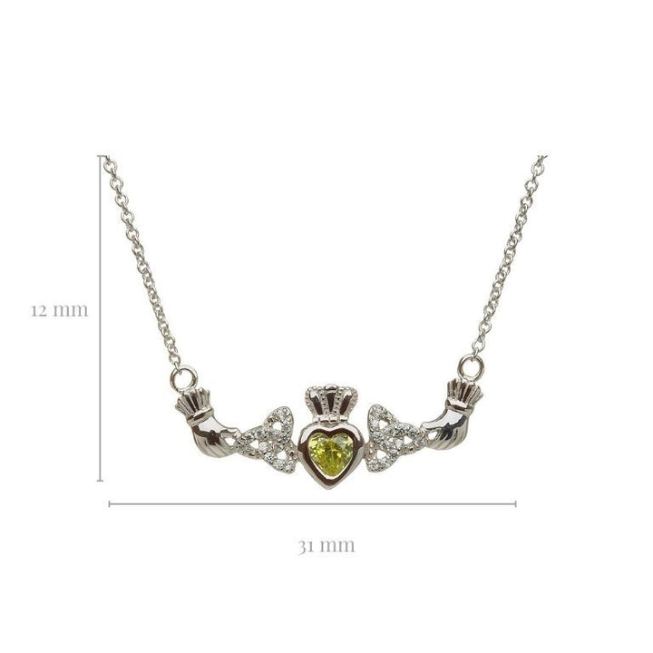 1 Stone Trinity Mother's Pendant | Celtic Birthstone Pendant - MP1T