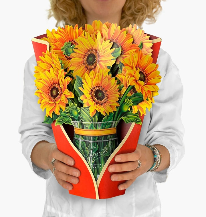Sunflower | Fresh Cut Paper Pop Up Bouquet & Card - 3707