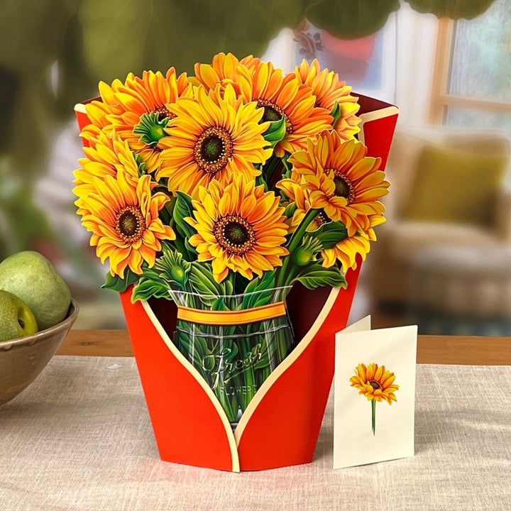 Sunflower | Fresh Cut Paper Pop Up Bouquet & Card - 3707