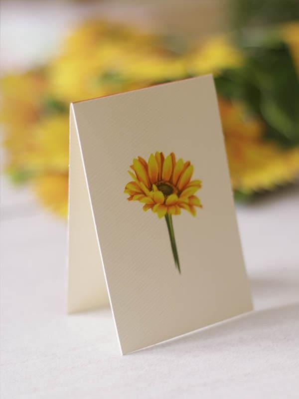 Sunflower | Fresh Cut Paper Pop Up Bouquet & Card - 3707