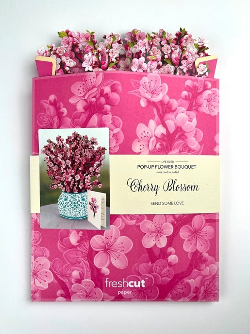 Cherryblossom | Fresh Cut Paper Pop Up Bouquet & Card - 3716