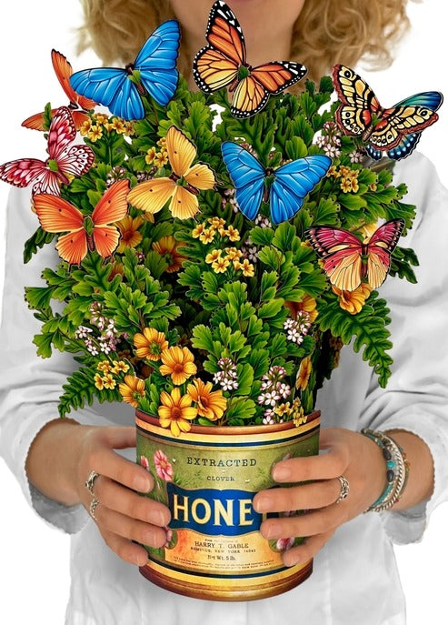 Butterflies & Buttercups | Fresh Cut Paper Pop Up Bouquet & Card - 3720