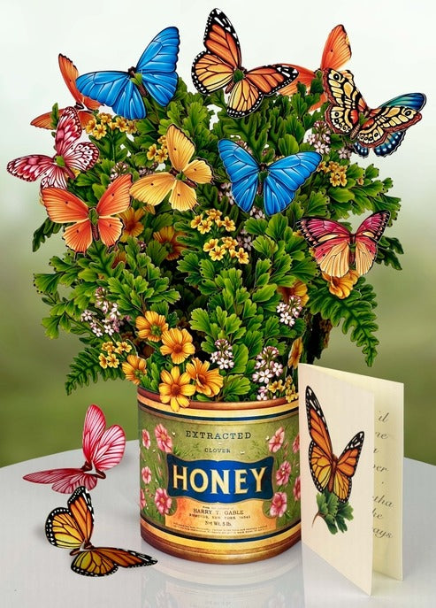 Butterflies & Buttercups | Fresh Cut Paper Pop Up Bouquet & Card - 3720