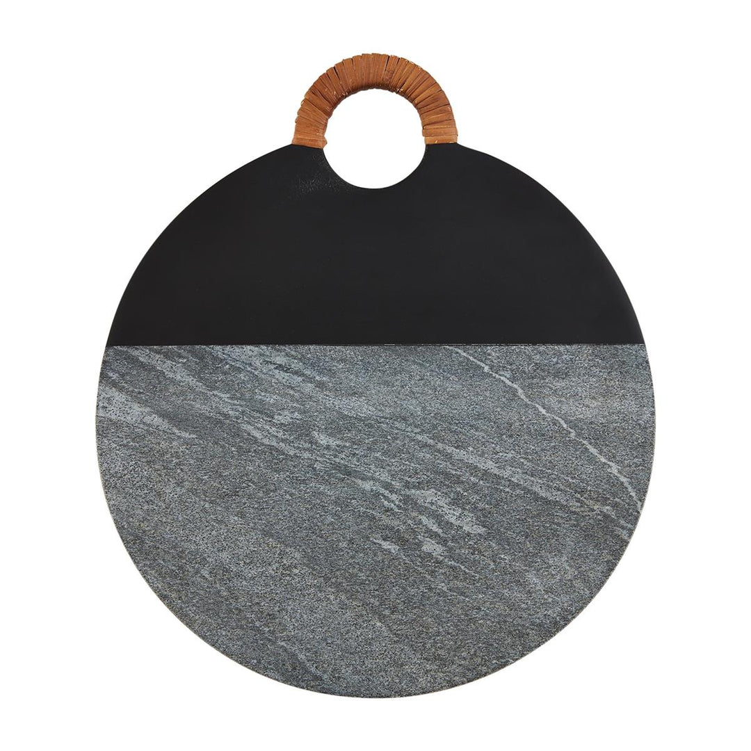 Mr & Mrs | Family Name Personalized Wood & Marble Cutting Board  - 42210084R