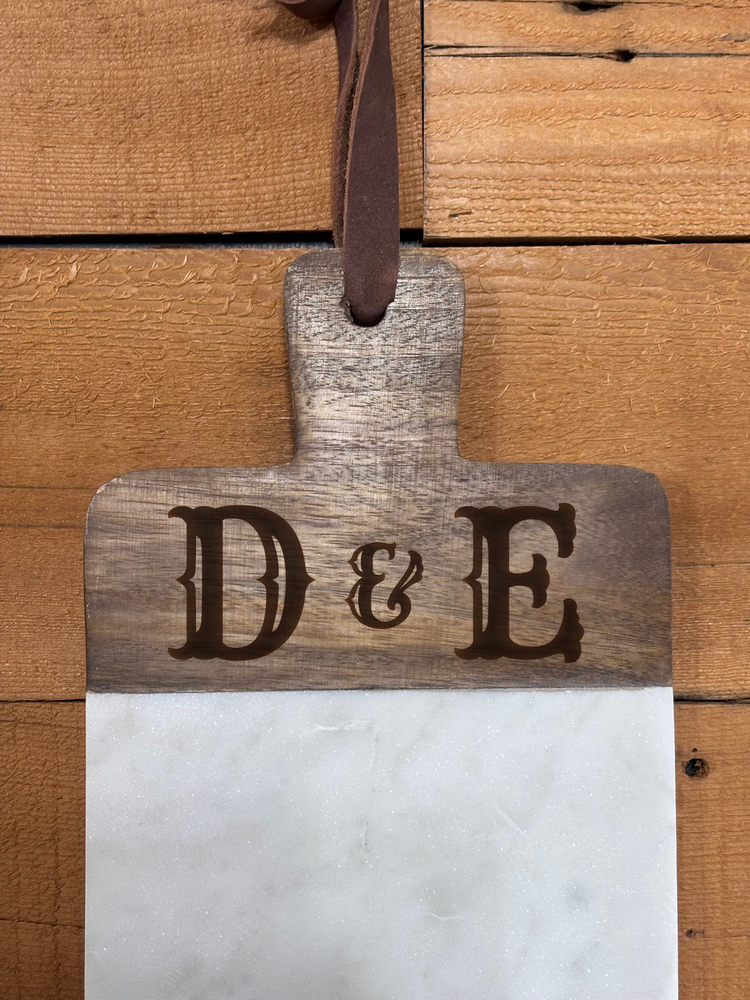 Horse Shoes | Personalized Mango Wood & Marble Cutting Board - 47500155