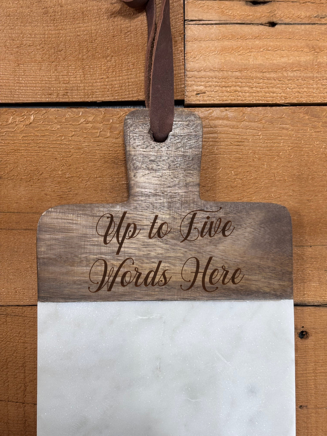 Horse Shoes | Personalized Mango Wood & Marble Cutting Board - 47500155