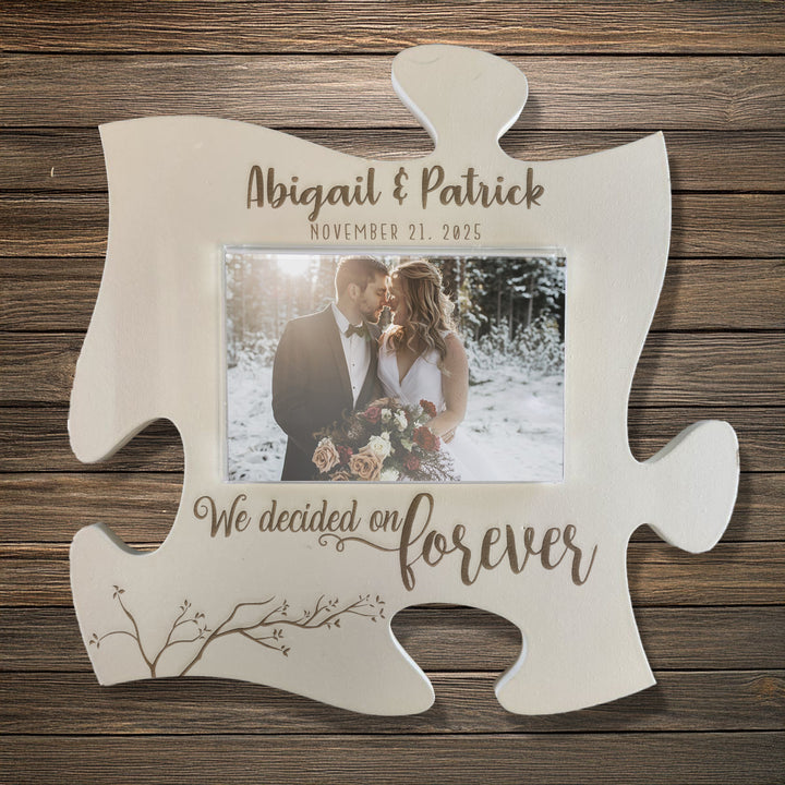 Personalized Cream/Ivory Puzzle Frame **Multiple Template Designs** - ZPUF0018