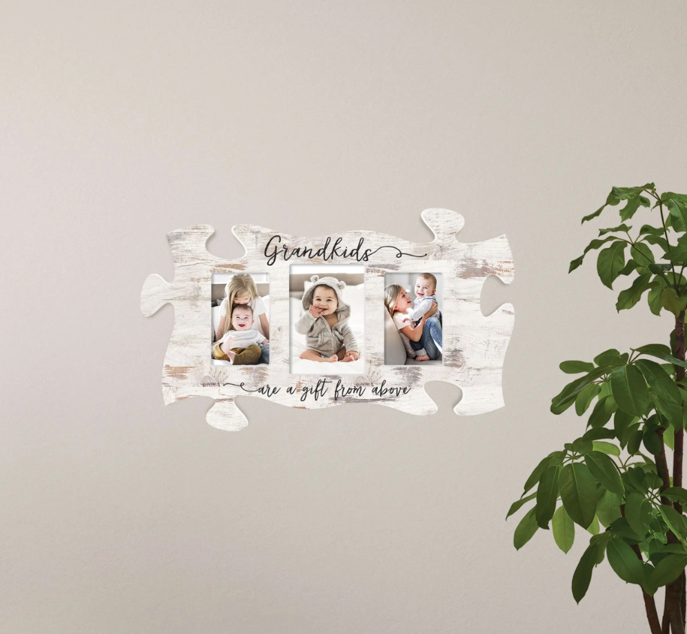 Puzzle Piece Grandkids are a Gift Wall Decor