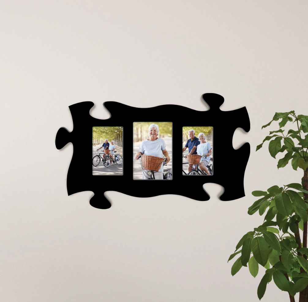 Puzzle Piece Solid Black Wall Decor