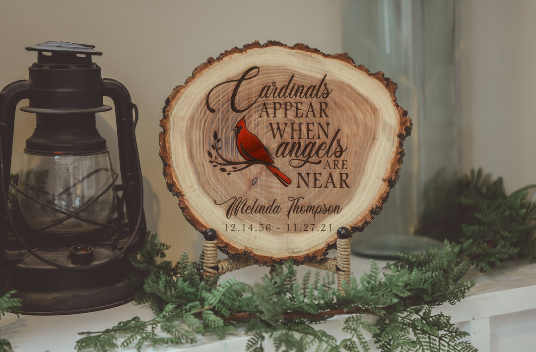 Personalized Cardinals Appear When Angels are Near Memorial Log