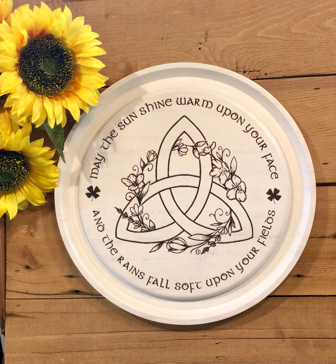 An Irish Blessing | Personalized White Wooden Plaque - ZCTP0007