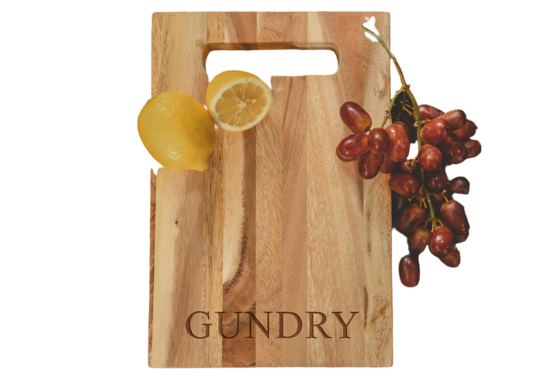 Classic Print | Personalized Acacia Cutting Board  - ZNHC0065