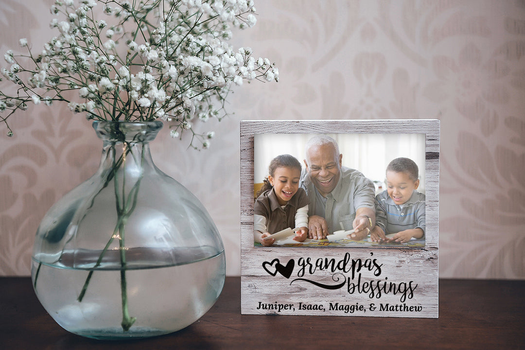 Grandpa's Blessings | Personalized Table Top Picture Frame - ZPHF0176
