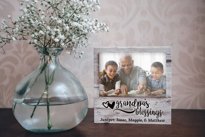 Grandpa's Blessings | Personalized Table Top Picture Frame - ZPHF0176