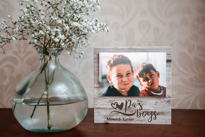 Grandpa's Boy(s) | Personalized Table Top Picture Frame - ZPHF0176