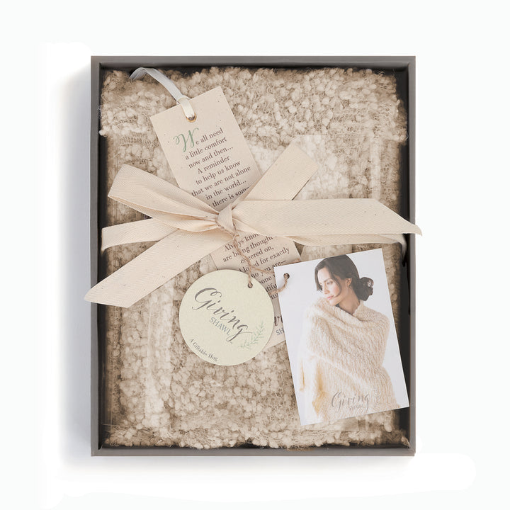 Cream Giving Shawl - 1004140001