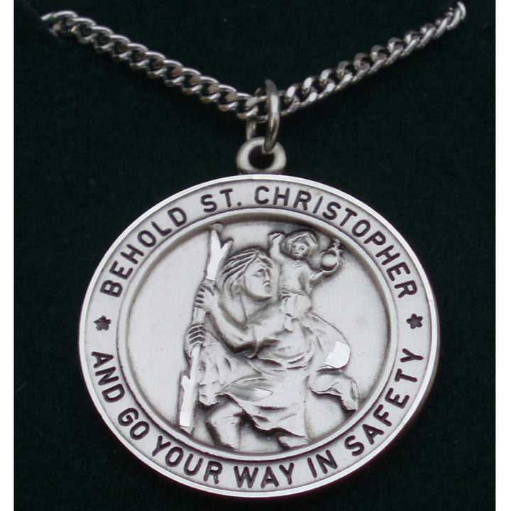 Sterling Patron Saint of Travelers Necklace - 4435