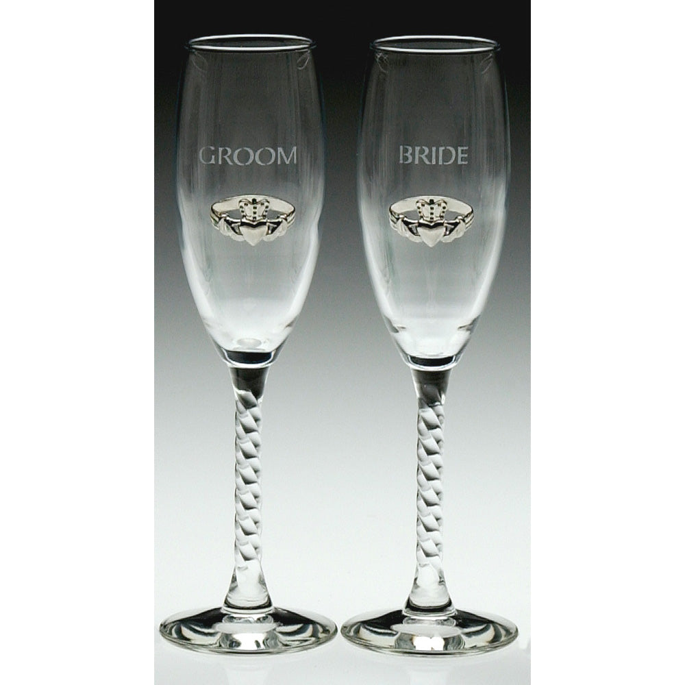 Buy Irish Claddagh Tall Beer Glasses