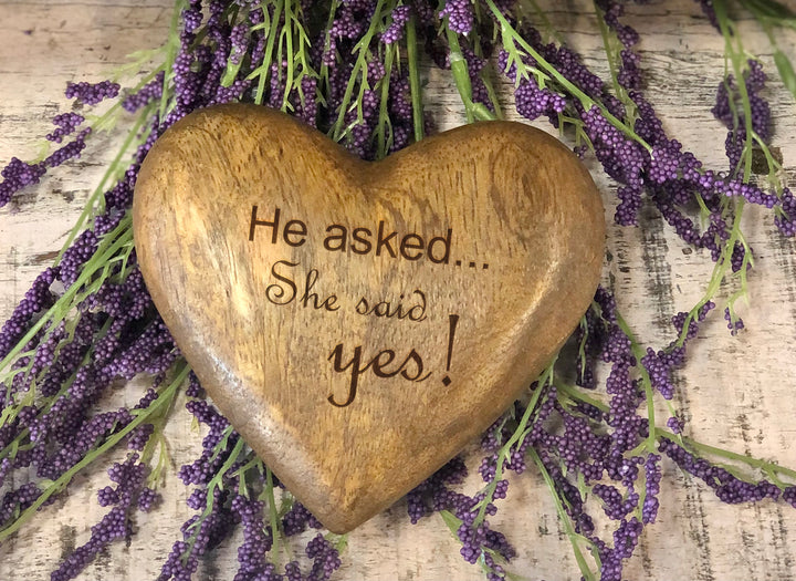 Solid Wood Hearts-Personalized Keepsake Memento - Custom Text-Laser Engraved **Multiple Template Designs** - DA8819