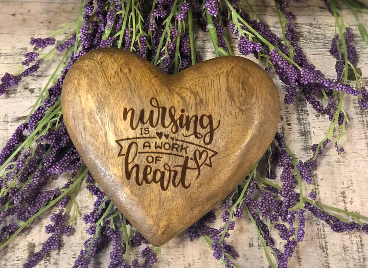 Solid Wood Hearts-Personalized Keepsake Memento - Custom Text-Laser Engraved **Multiple Template Designs** - DA8819