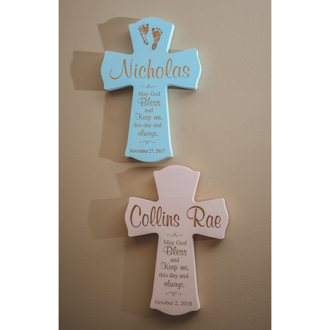Personalized Baptism Blessing Cross - ZALC43