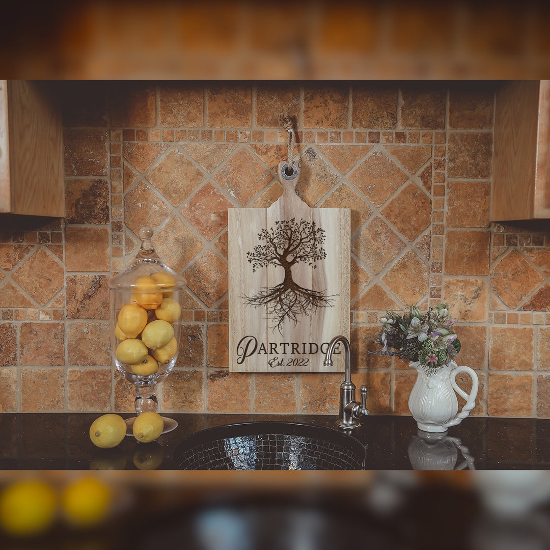 Personalized Engraved Acacia Cutting Board **Multiple Template Designs** - ZNHC0067