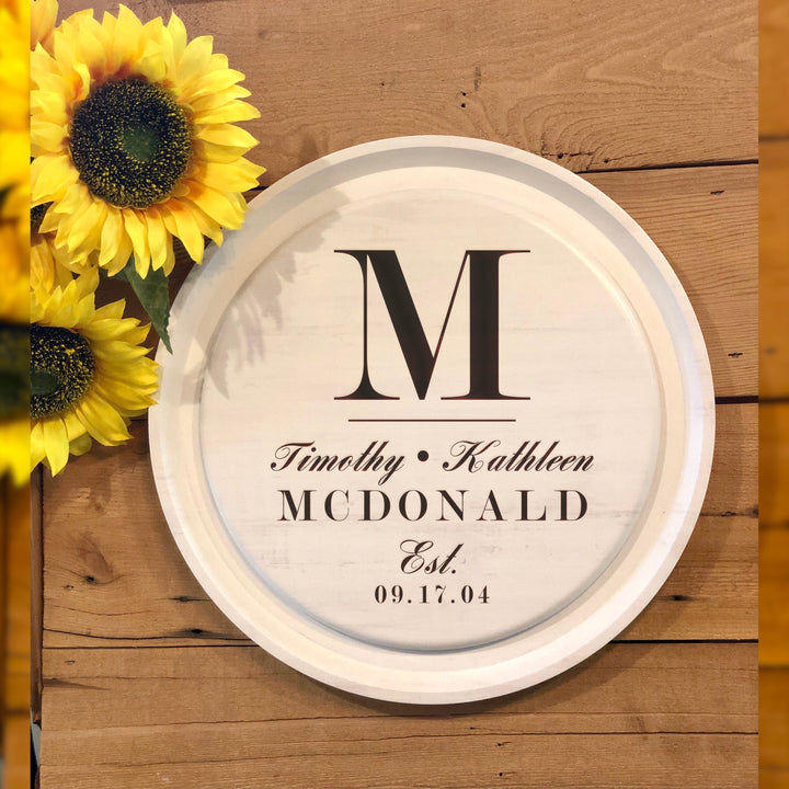 Personalized White Circle Sign **Multiple Template Designs** - ZCTP0007