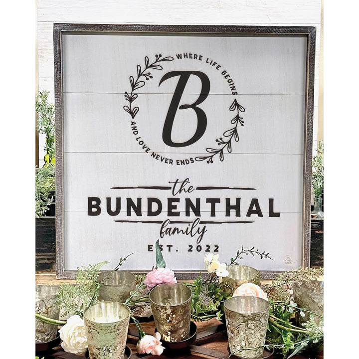 Personalized 24x24 Large Family Sign **Multiple Template Designs** - 70498
