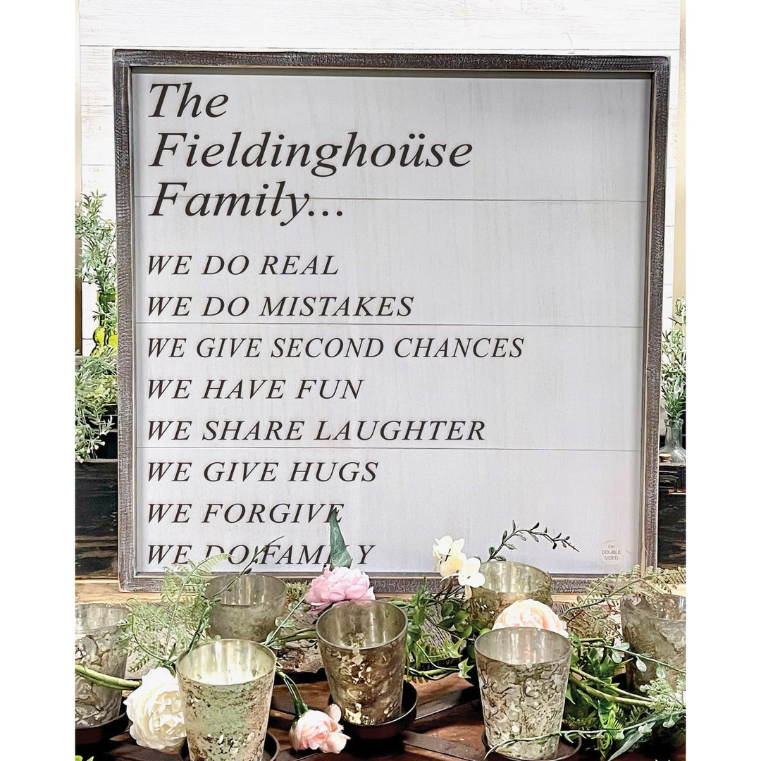 Personalized 24x24 Large Family Sign **Multiple Template Designs** - 70498