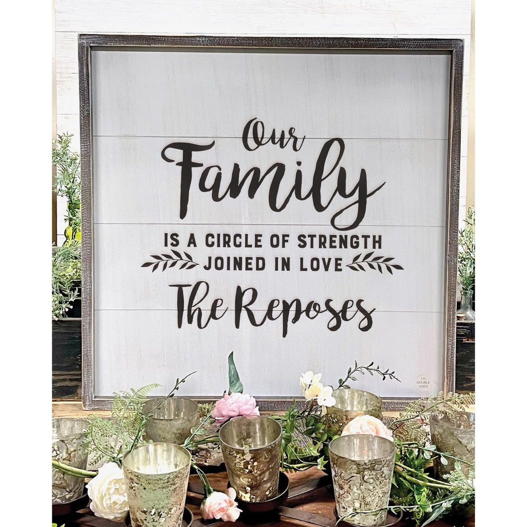 Personalized 24x24 Large Family Sign **Multiple Template Designs** - 70498