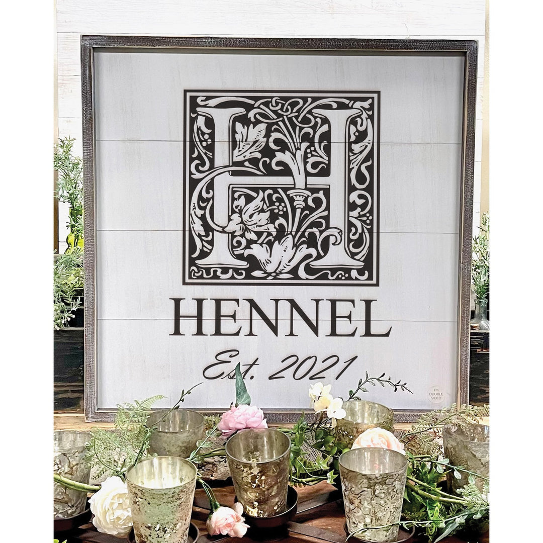 Personalized 24x24 Large Family Sign **Multiple Template Designs** - 70498