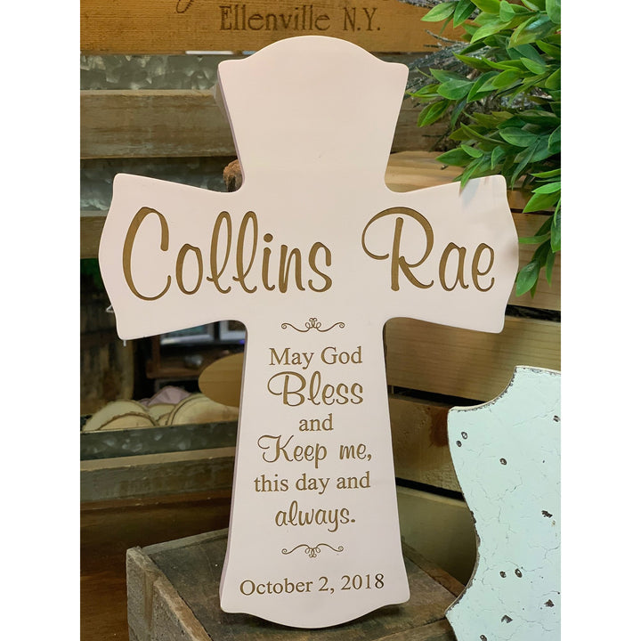 Personalized Baptism Blessing Cross - ZALC43