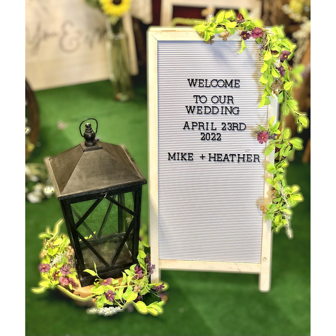 White Letter Board with Black Letters