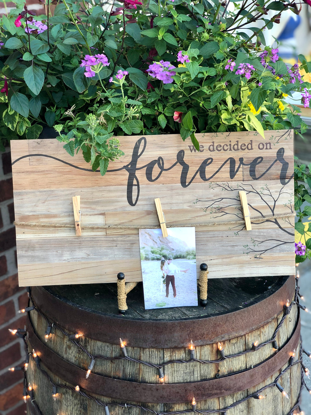 We Decided Picture Board Tabletop Sign