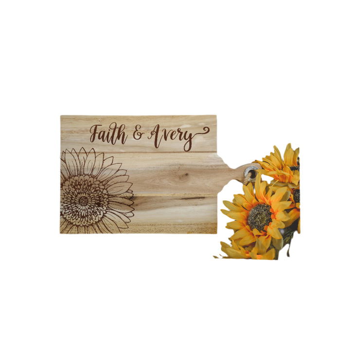 Personalized Engraved Acacia Cutting Board **Multiple Template Designs** - ZNHC0067