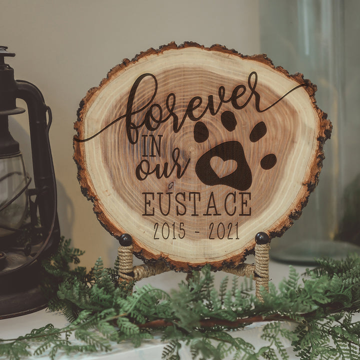 Pet Remembrance Natural Wood Log Piece