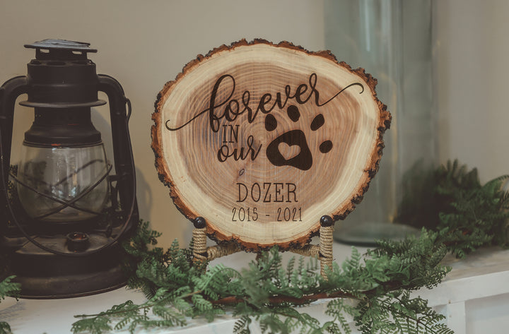 Pet Remembrance Natural Wood Log Piece