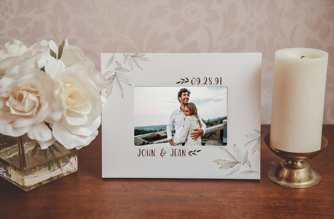 Personalized Name And Date Botanical Style Frame - ZPHF0184
