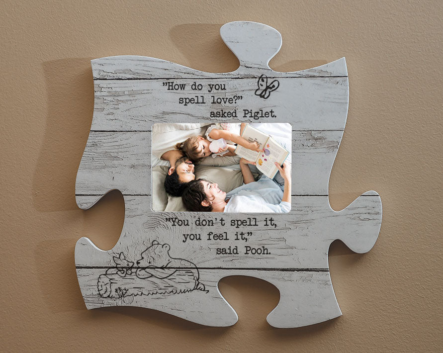 Personalized White Wash Puzzle Frame **Multiple Template Designs**