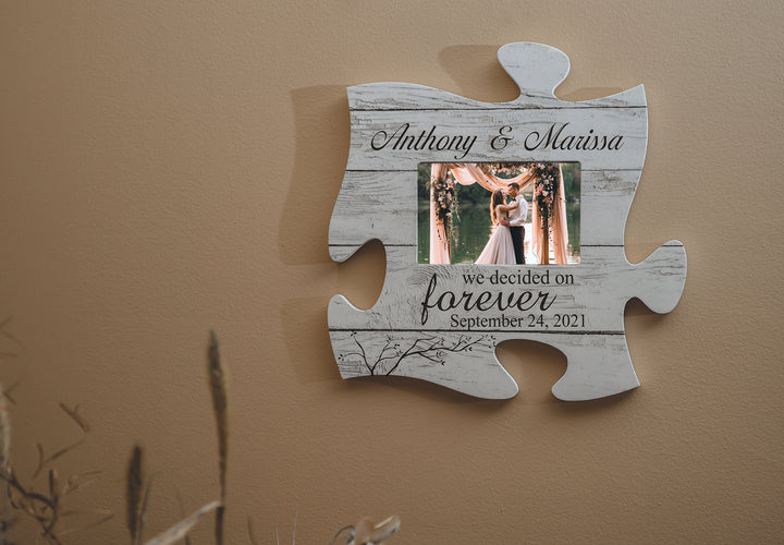 Personalized White Wash Puzzle Frame **Multiple Template Designs**