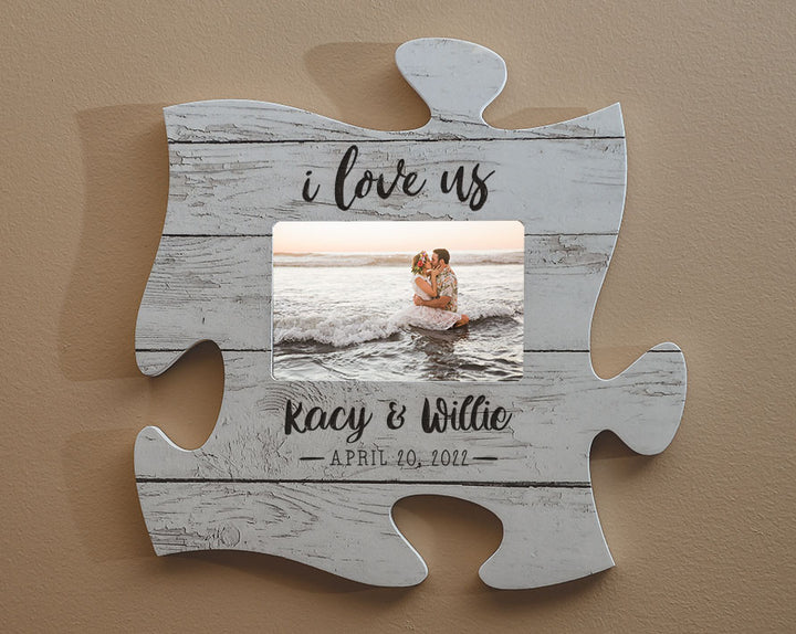 Personalized White Wash Puzzle Frame **Multiple Template Designs**