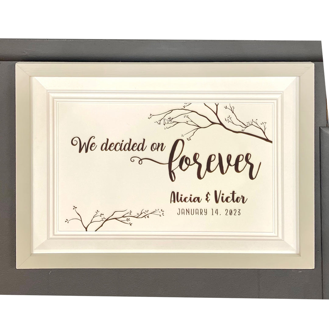 We Decided on Forever Engraved  Framed Sign - ZRFW0034