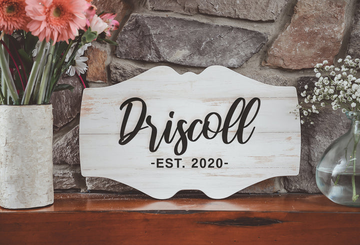 Family Personalized Scalloped Sign - ZSGS0009