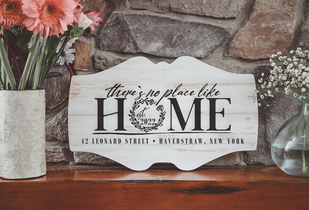 Personalized Home Scalloped Sign **Multiple template designs** - ZSGS0009