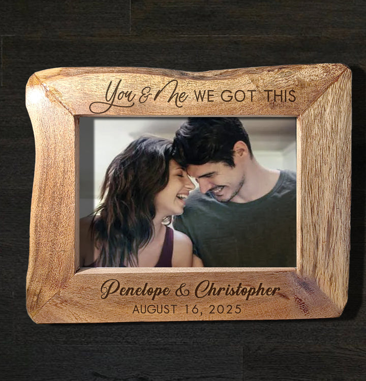 Personalized Natural Edge Wooden 5x7 Photo Frame - 15675