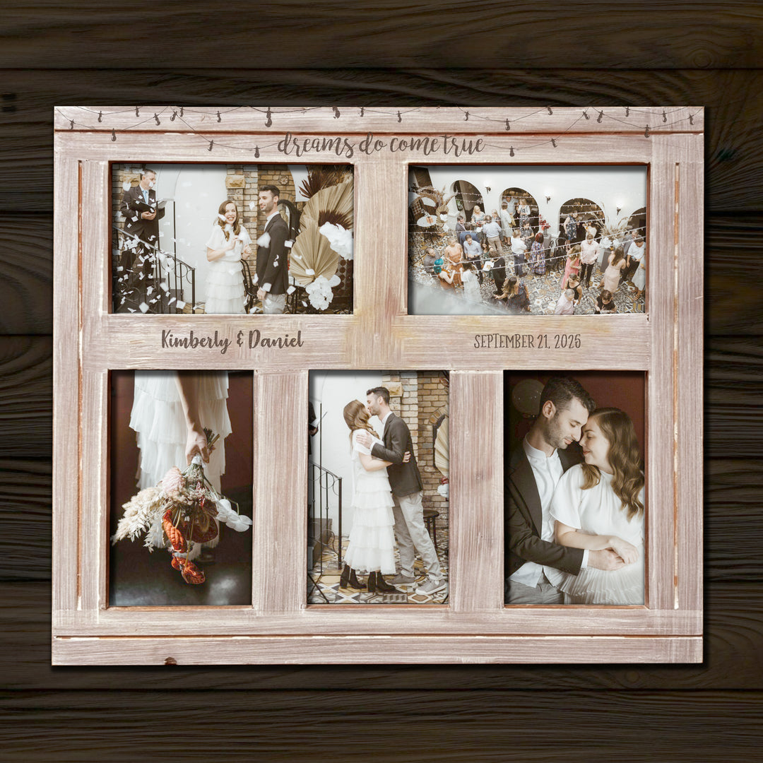 Personalized 5 Hold Picture Frame Wedding or Anniversary Gift - 23J0306