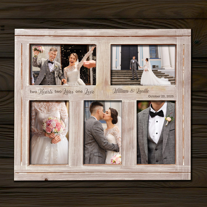 Personalized 5 Hold Picture Frame Wedding or Anniversary Gift - 23J0306