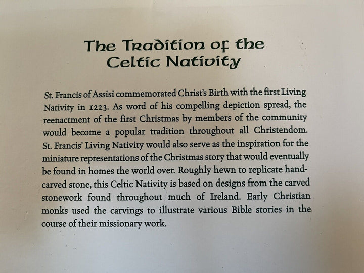 Celtic Nativity Figurine Set - Irish Christmas Decor - 69809